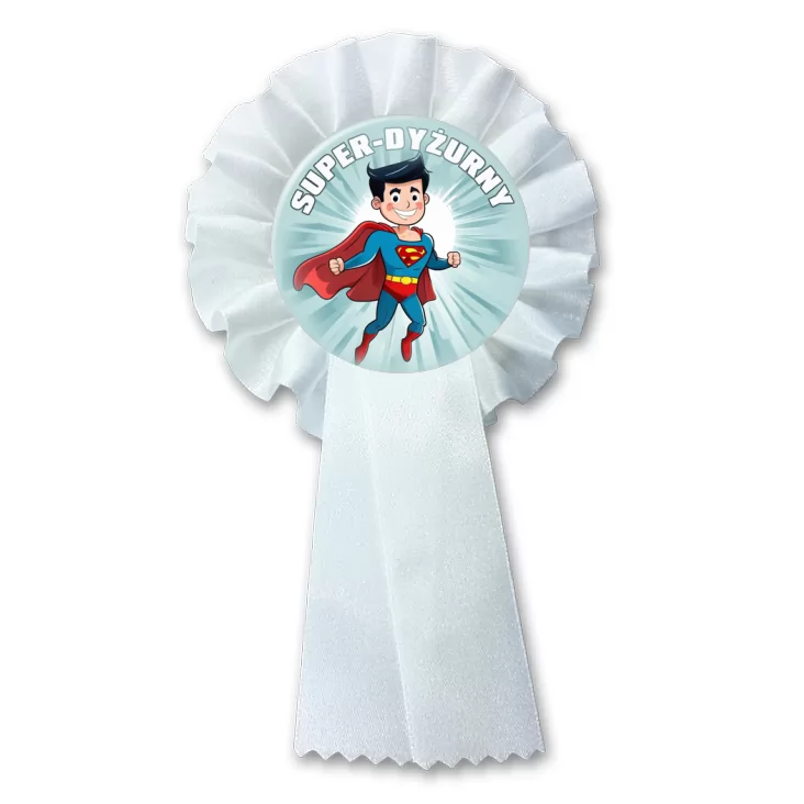 przypinka kotylion Super dyżurny latający Superman