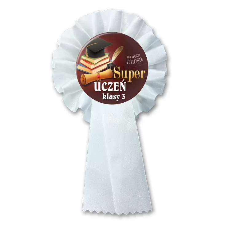 przypinka kotylion Super uczeń klasy 3