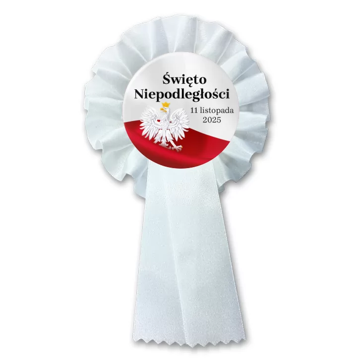 przypinka kotylion Święto Niepodległości orzeł i flaga