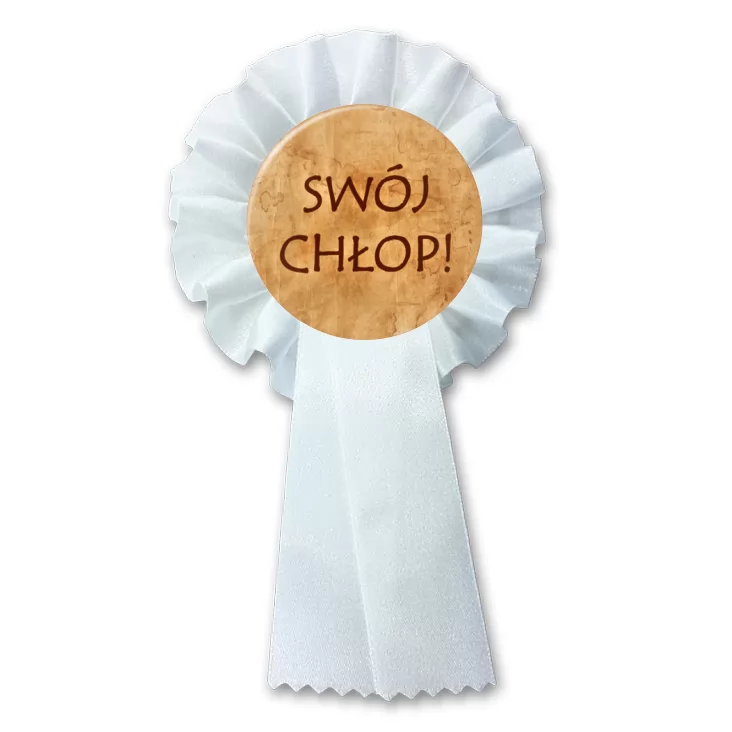 przypinka kotylion Swój chłop