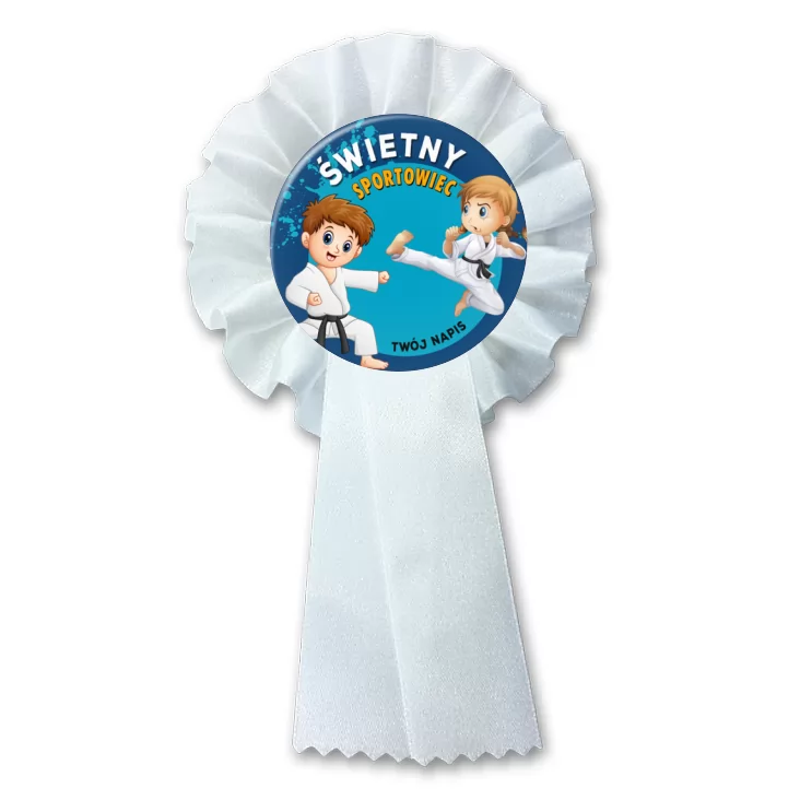przypinka kotylion Taekwondo, Karate Świetny sportowiec