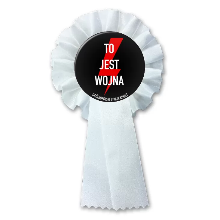przypinka kotylion To jest wojna piorun