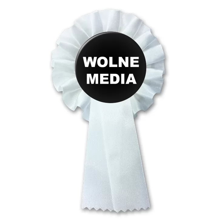 przypinka kotylion Wolne media