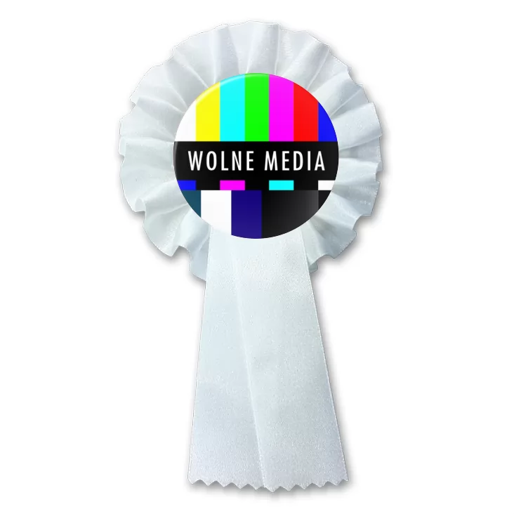 przypinka kotylion Wolne media brak sygnału