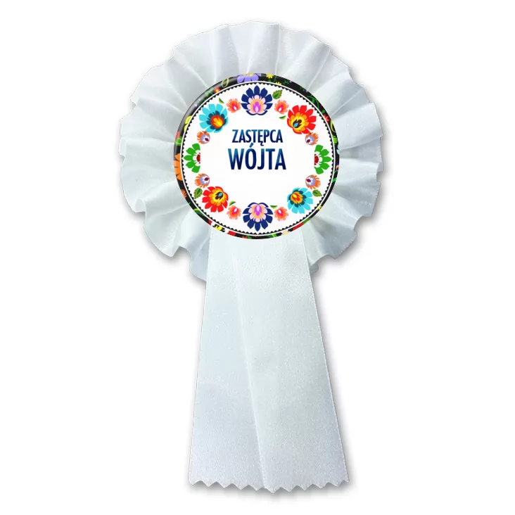przypinka kotylion Zastępca Wójta folk