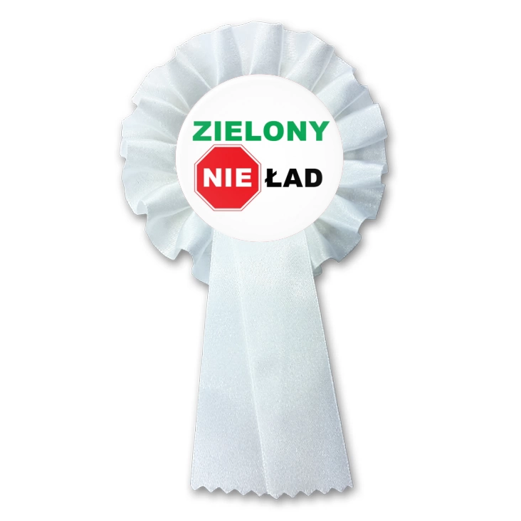 przypinka kotylion Zielony NIEład