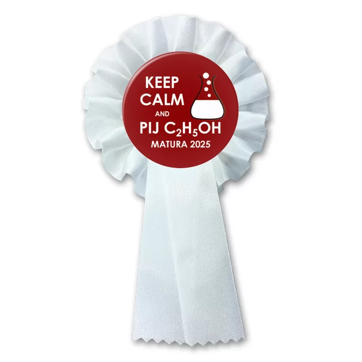 przypinka kotylion Matura Keep Calm and Drink C2H5O2