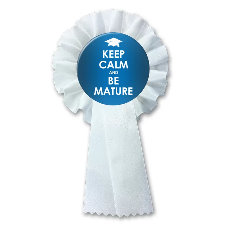 przypinka kotylion Matura keep calm and be mature