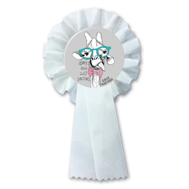 przypinka kotylion Matura żyrafa hipster get on my level