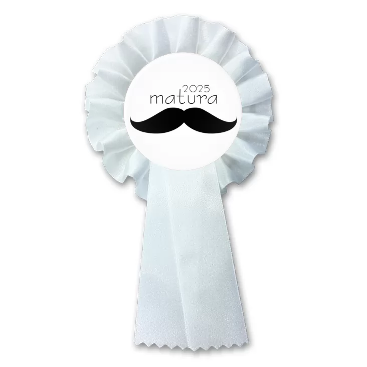 przypinka kotylion Matura wąs hipsterski