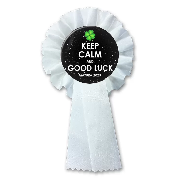 przypinka kotylion Matura Keep Calm and Good Luck
