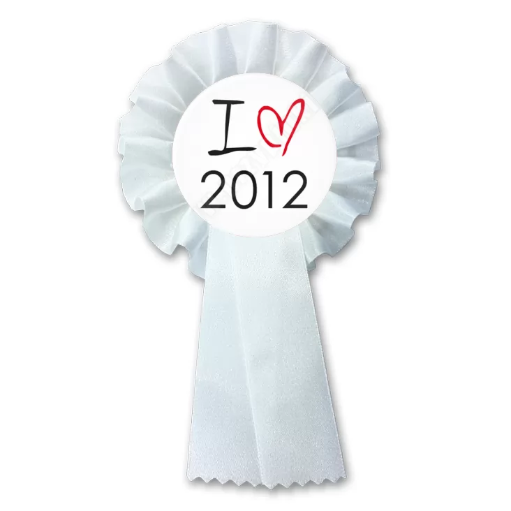 przypinka kotylion I love 2012
