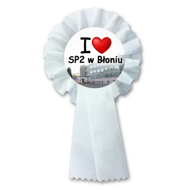 przypinka kotylion I love SP2 w Błoniu