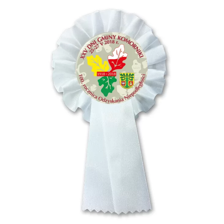 przypinka kotylion XXV Dni Gminy Komorniki