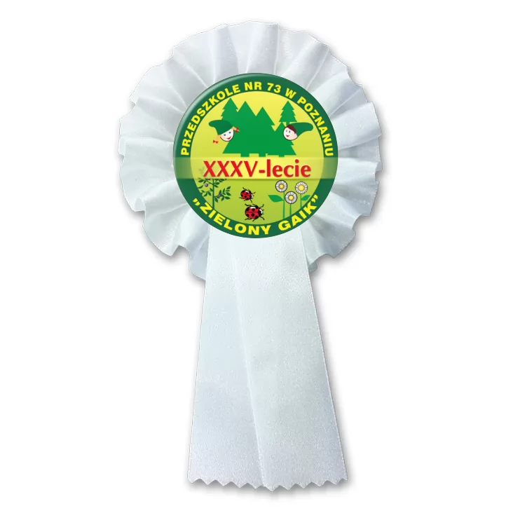 przypinka kotylion XXXV-lecie Przedszkola nr 73 w Poznaniu