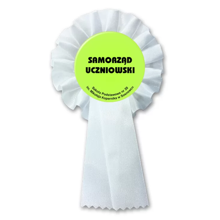 przypinka kotylion Samorząd uczniowski SP 20 w Sosnowcu