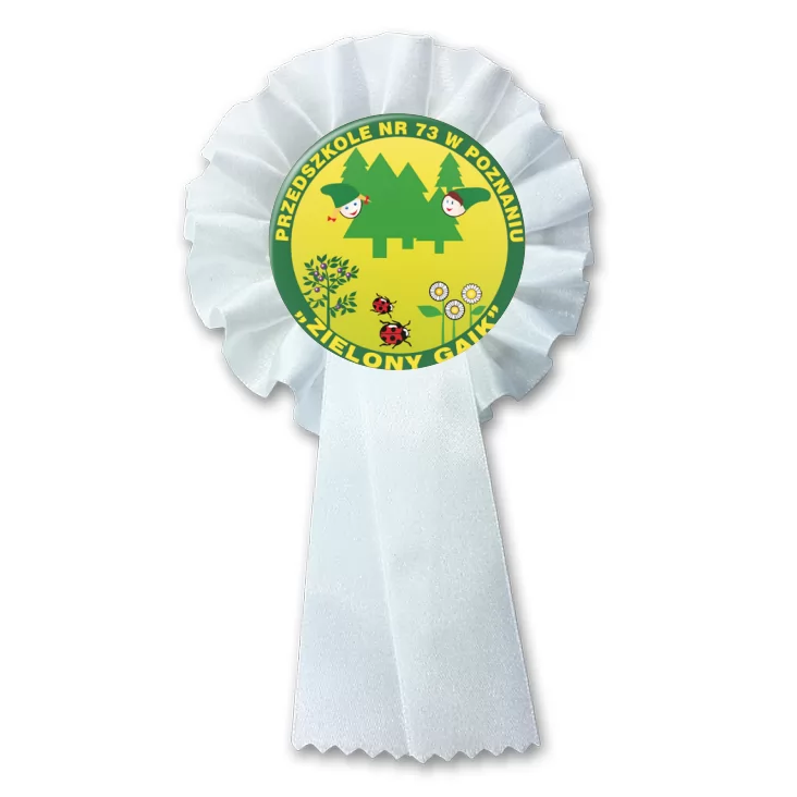 przypinka kotylion Zielony Gaik - Przedszkole Nr 73