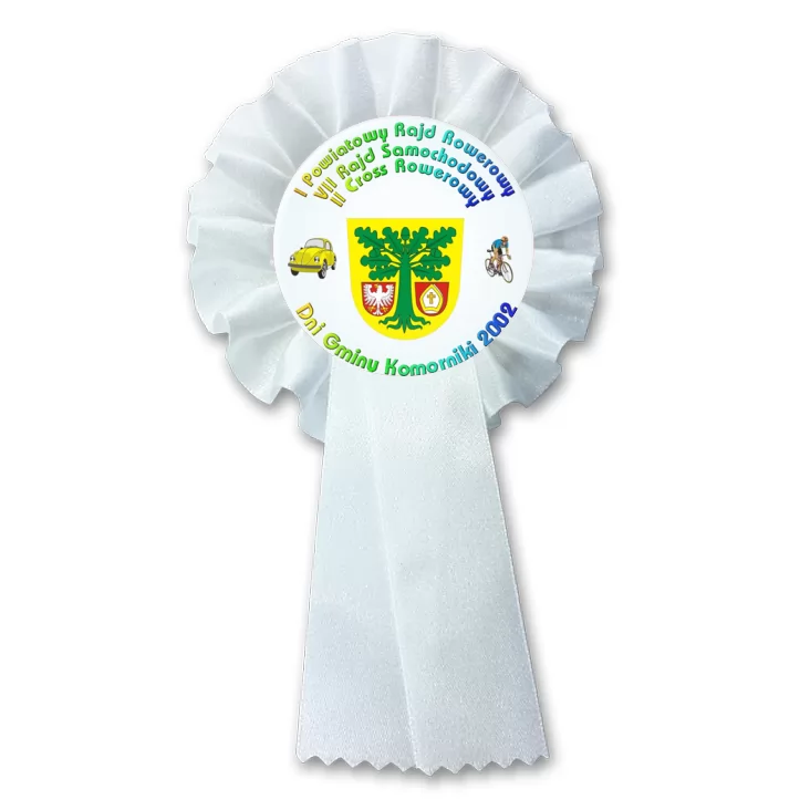 przypinka kotylion Dni Gminy Komorniki 2002