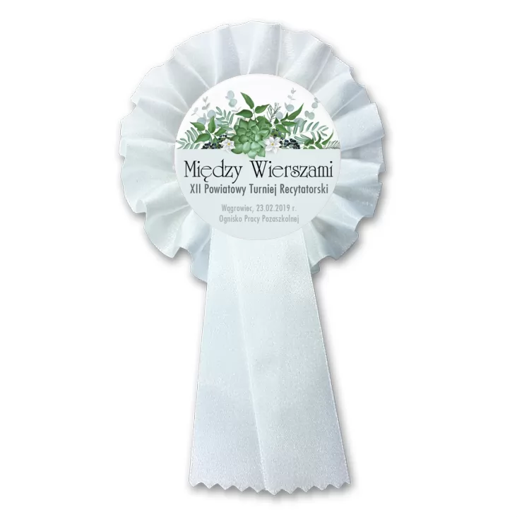 przypinka kotylion Między Wierszami 2019