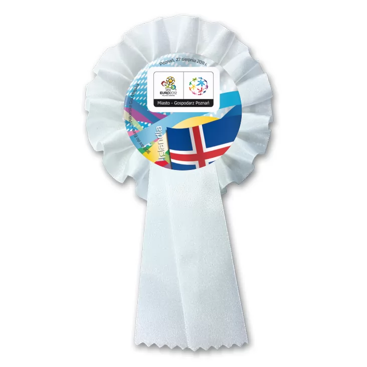 przypinka kotylion 300 dni do Euro - II Piłkarska Gra Miejska - Islandia