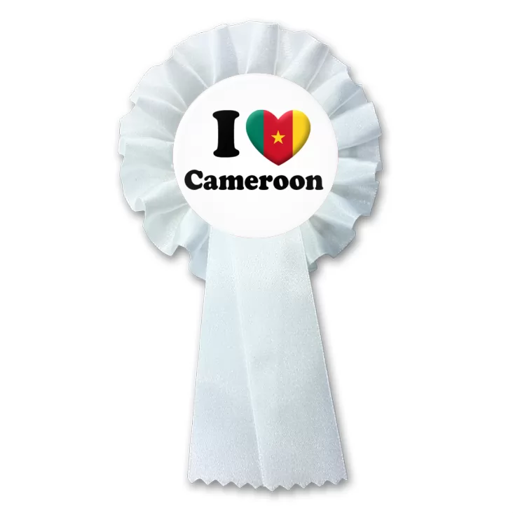 przypinka kotylion I love Cameroon