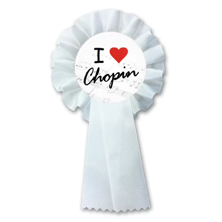 przypinka kotylion I love Chopin