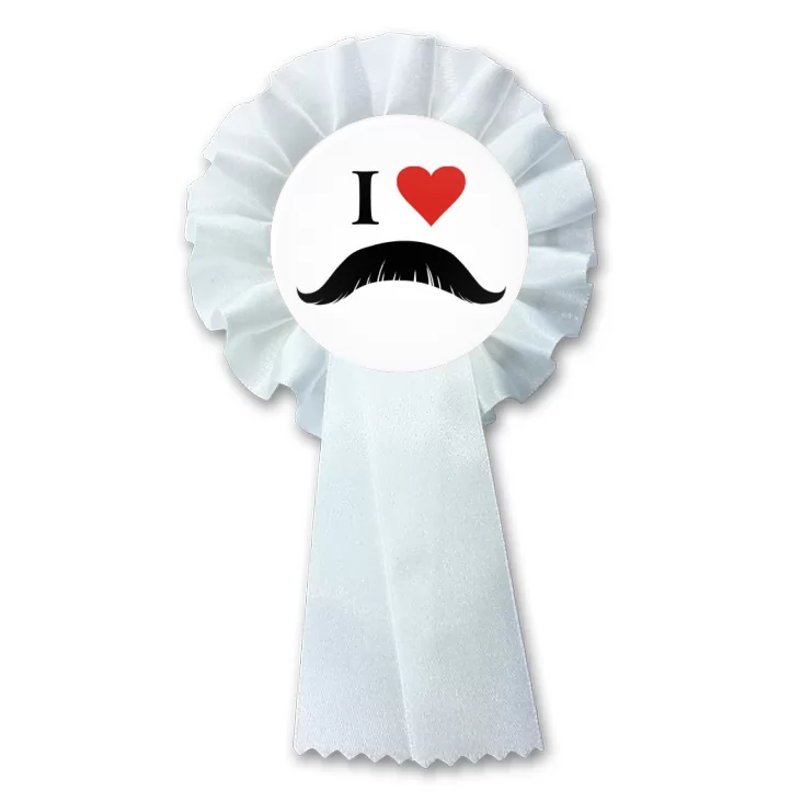 przypinka kotylion I love moustache
