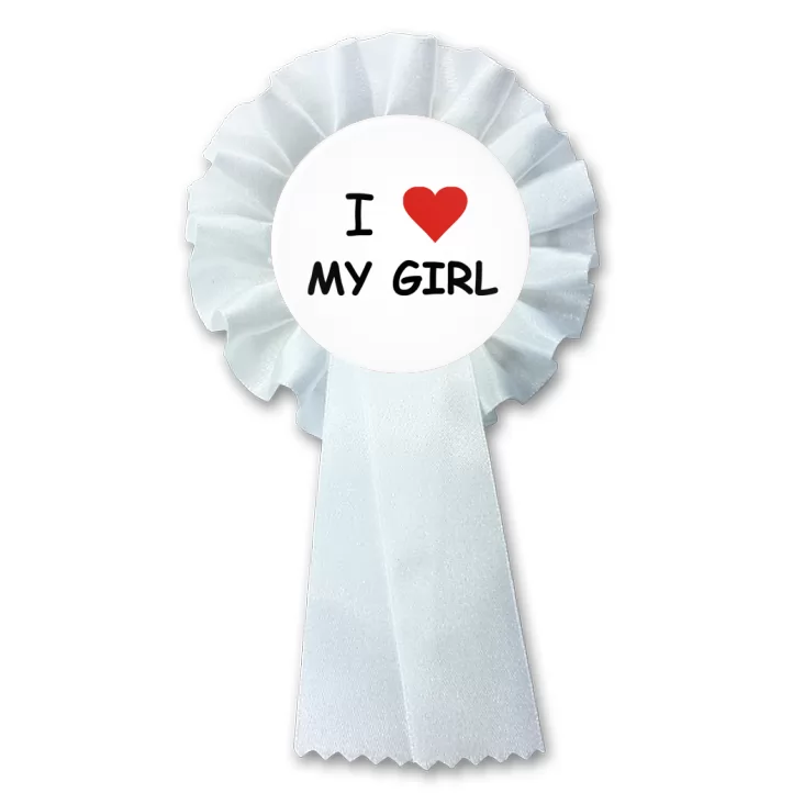 przypinka kotylion I love my girl