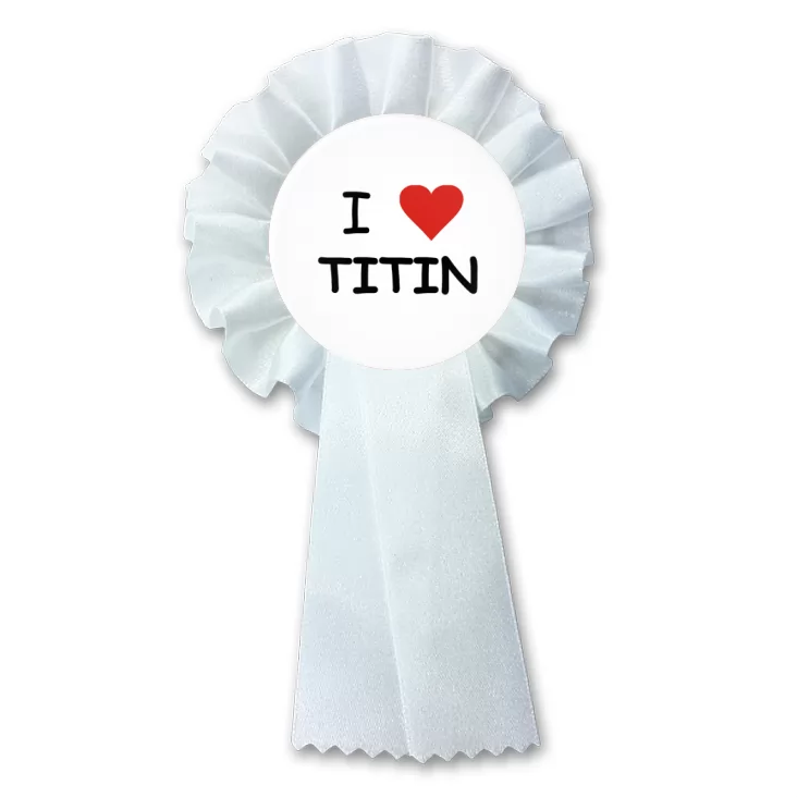 przypinka kotylion I love titin