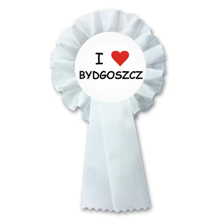 przypinka kotylion I love Bydgoszcz