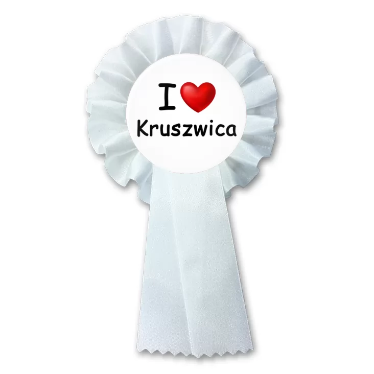 przypinka kotylion I love Kruszwica