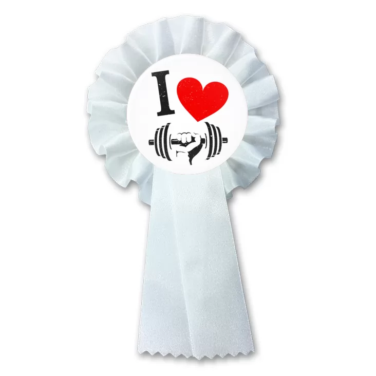 przypinka kotylion I love gym