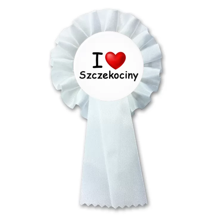 przypinka kotylion I love Szczekociny