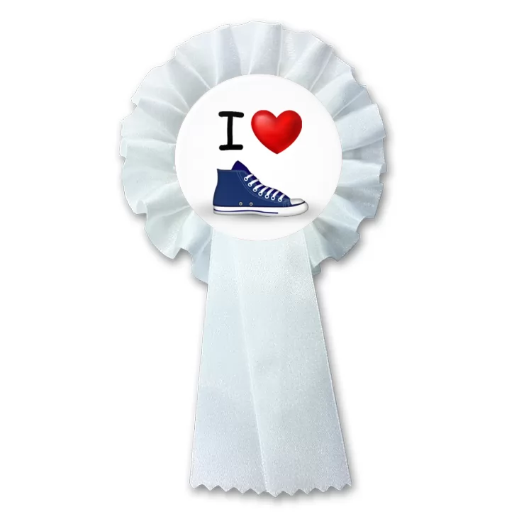 przypinka kotylion I love trampki