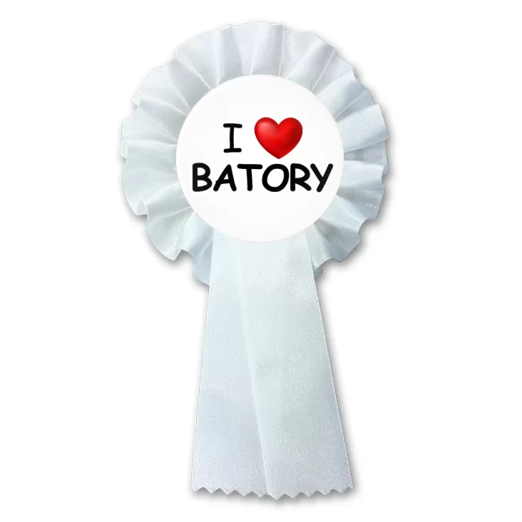 przypinka kotylion I love Batory