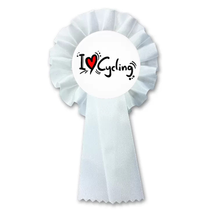 przypinka kotylion I love Cycling