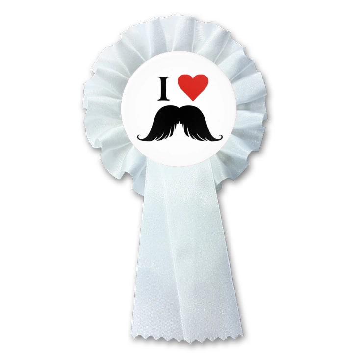 przypinka kotylion I love moustache