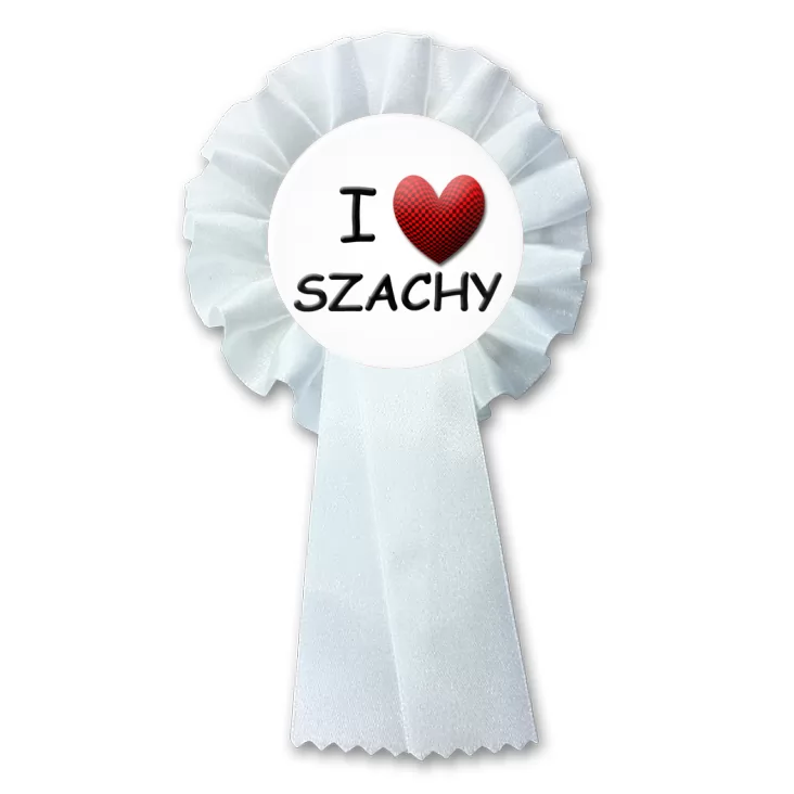 przypinka kotylion I love szachy