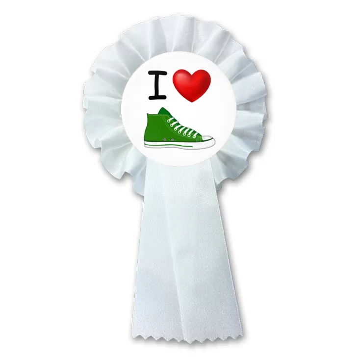 przypinka kotylion I love trampki