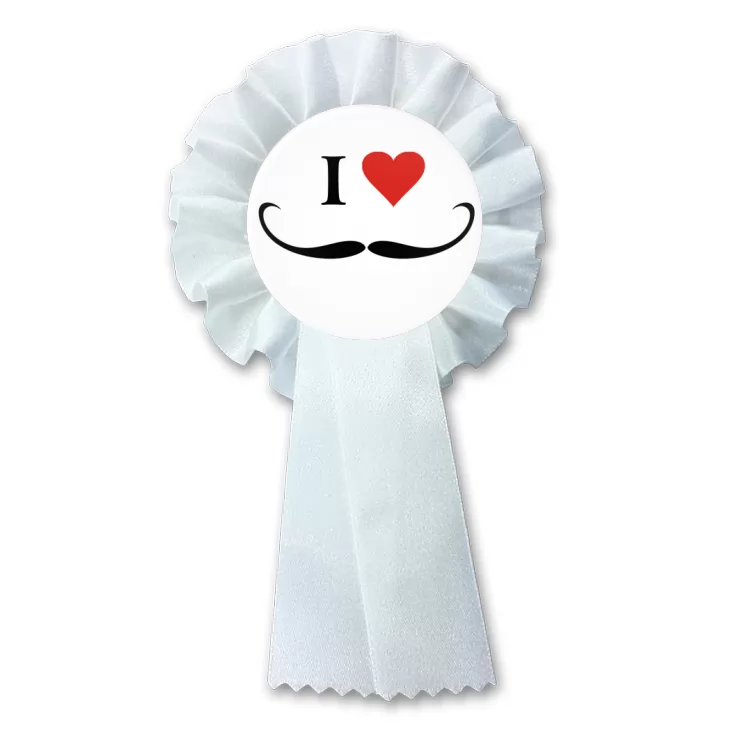 przypinka kotylion I love moustache