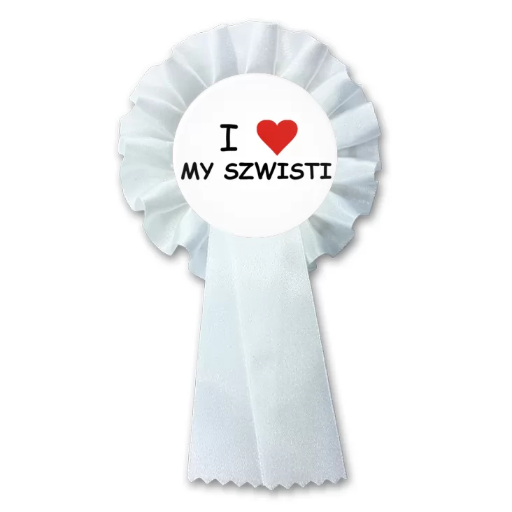 przypinka kotylion I love my szwisti