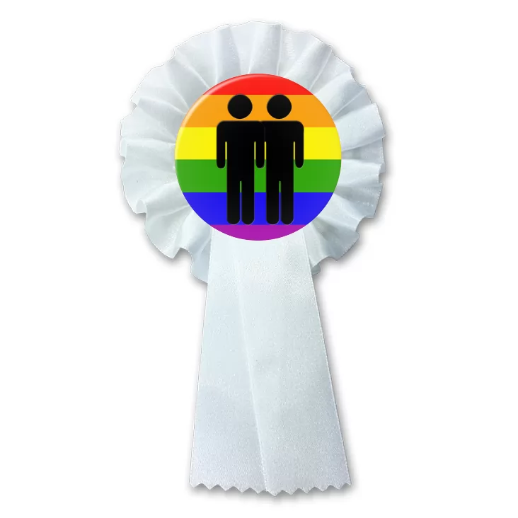 przypinka kotylion Para mężczyzn