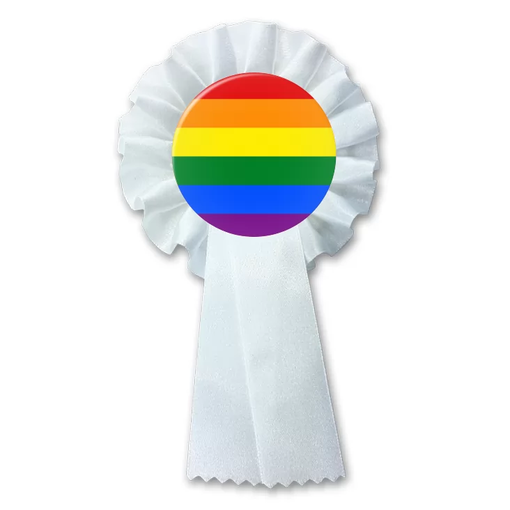 przypinka kotylion Tęczowy znaczek