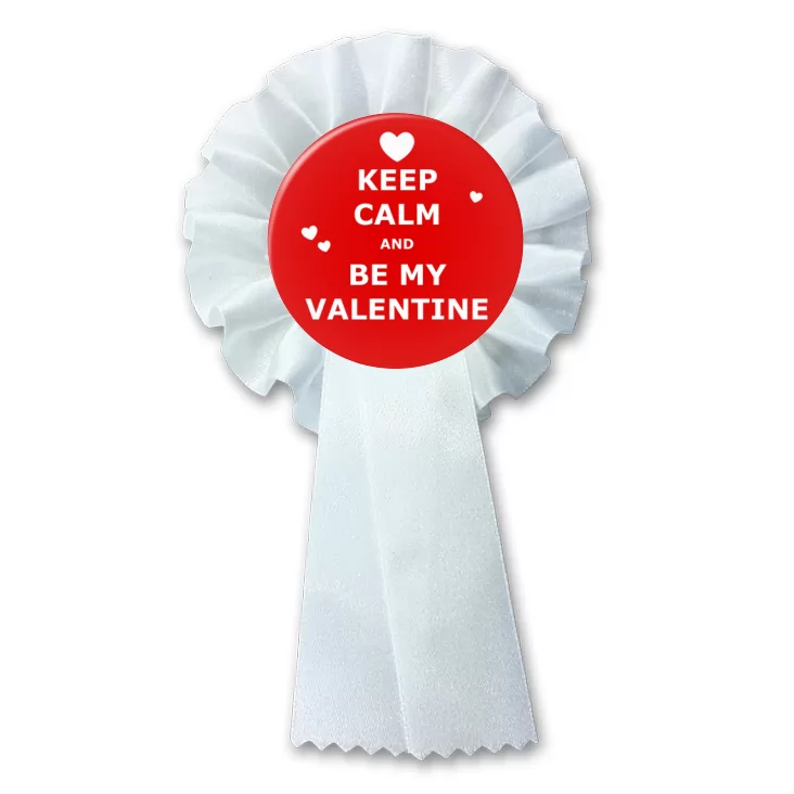 przypinka kotylion Keep calm and be my Valentine