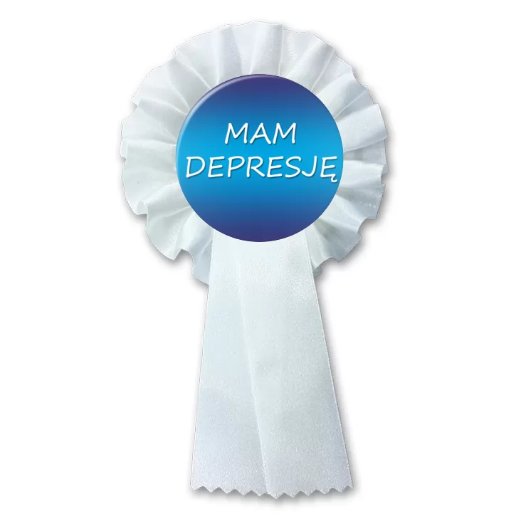 przypinka kotylion Mam depresję