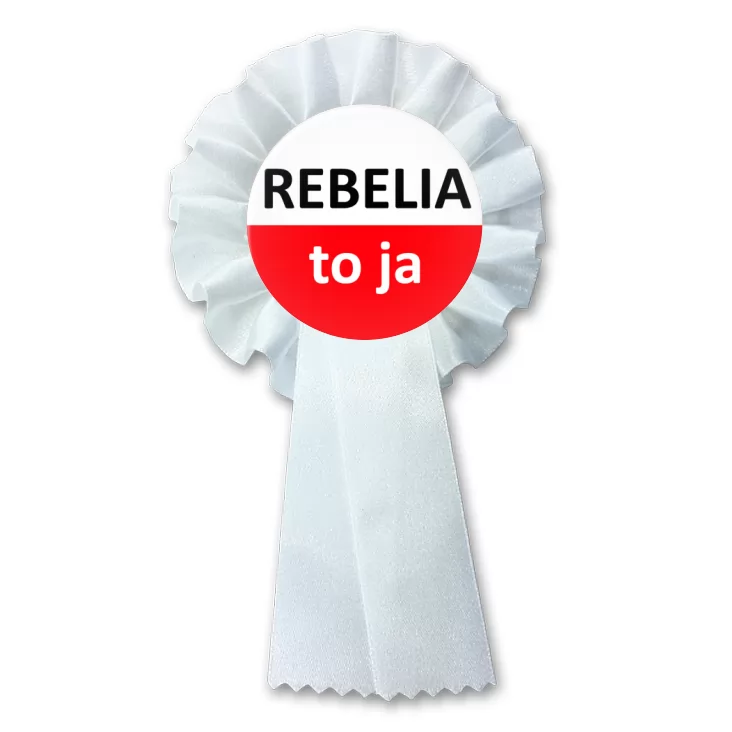 przypinka kotylion Rebelia to ja