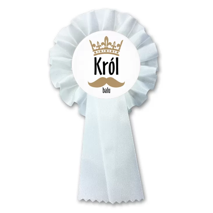 przypinka kotylion Król Balu