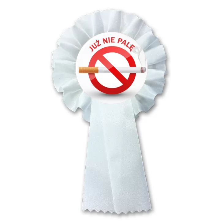 przypinka kotylion Już nie palę