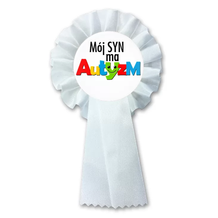 przypinka kotylion Mój syn ma autyzm