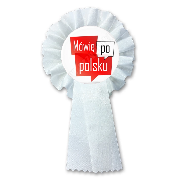 przypinka kotylion Mówię po polsku
